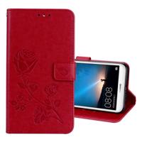 Voor Huawei mate 10 Lite Rose reliëf horizontale Flip milieu PU lederen draagtas met houder & kaartsleuven & portemonnee (rood)