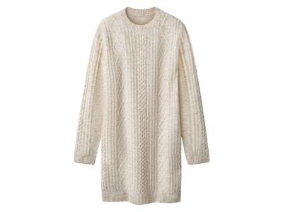esmara Gebreide dames jurk (Beige, L (44/46))