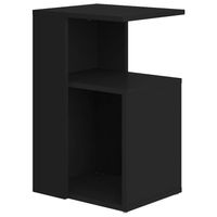 The Living Store Woonkamertafel - zwart spaanplaat - 36x30x56 cm - stabiel oppervlak - thumbnail