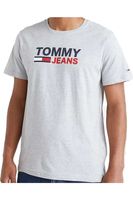 Tommy Hilfiger Regular Fit T-Shirt ronde hals lichtgrijs, Bedrukt