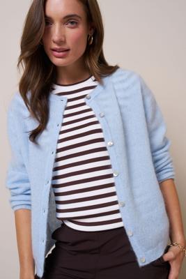 Studio Anneloes Bibi Mohair Cardigan 13457 Vest 7000 Pastel Blue