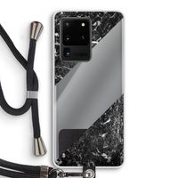 Zwart marmer: Samsung Galaxy S20 Ultra Transparant Hoesje met koord