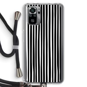 Stripes: Xiaomi Redmi Note 10S Transparant Hoesje met koord