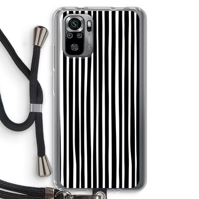 Stripes: Xiaomi Redmi Note 10S Transparant Hoesje met koord