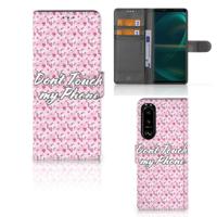 Sony Xperia 5III Portemonnee Hoesje Flowers Pink DTMP | Portemonnee hoesje