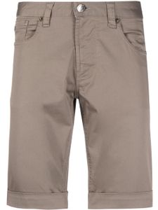 Emporio Armani short chino à plaque logo - Gris