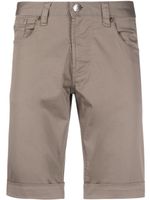 Emporio Armani short chino à plaque logo - Gris