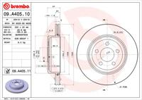 Remmenset, remschijf BREMBO, Remschijftype: Binnen geventileerd, Inbouwplaats: Achteras: , u.a. für Chrysler, Lancia, Dodge