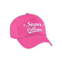 Cadeau pet - roze - Super collega - voor volwassenen - cap - baseballcap