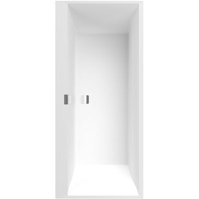 Villeroy & Boch Squaro Edge kunststof duobad quaryl rechthoekig 190x90x45cm - incl. poten en afvoer-/overloopcombinatie mat wit ubq190sqe2dv-rw