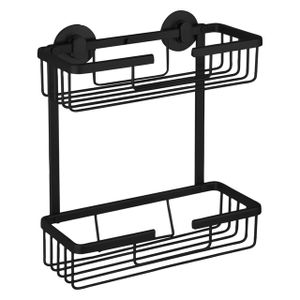 Differnz Draadmand aluminium rechthoek 25x11.6x30cm 2 laags zwart 34.100.15