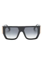 Philipp Plein lunettes de soleil rectangulaires à logo - Noir - thumbnail