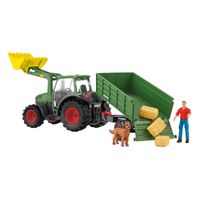 Schleich FARM WORLD Tractor met Aanhanger 42608 - thumbnail
