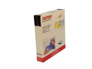 FASTECH® B20-SKL999925 Klittenband Om vast te plakken Hotmelt Haak- en lusdeel (l x b) 25000 mm x 20 mm Zwart 25 m