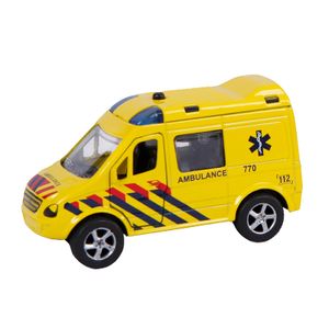 2-play Die-cast Pull Back Ambulance NL Licht en Geluid