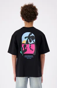 Black Bananas Wavey T-Shirt Kids Zwart - Maat 116 - Kleur: Zwart | Soccerfanshop
