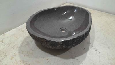 Flussstein Waschschale RXL231106, 61x41x15 cm