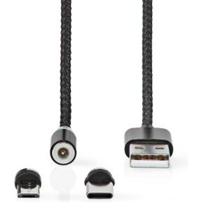 USB-Kabel | USB 2.0 | USB Type-A | USB Micro-B Male / USB Type-C© Male | No Data Transfer | Vernik