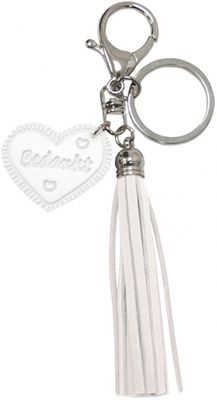 Verhaak sleutelhanger Leather Nature unisex leer wit Verhaak sleutelhanger Leather Nature unisex leer wit