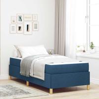 Boxspring bed Anders Blauw en Wit 90 x 190 cm Stof