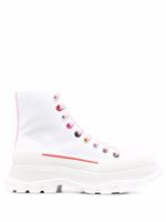 Alexander McQueen baskets montantes à lacets - Blanc - thumbnail