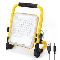 Aigostar LED Bouwlamp - Acculamp - Verstelbare werklamp met accu - IP65 spatwaterdicht - Looplamp - werklamp - 30W - thumbnail