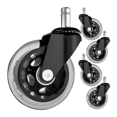Malatec Zwenkwielen - 10x stuks - rubber/metaal - D7,5 cm - wieltjes