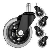 Malatec Zwenkwielen - 10x stuks - rubber/metaal - D7,5 cm - wieltjes Malatec Zwenkwielen - 10x stuks - rubber/metaal - D7,5 cm - wieltjes