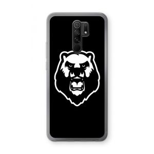Angry Bear (black): Xiaomi Redmi 9 Transparant Hoesje