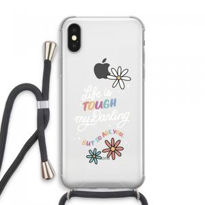 Tough Life: iPhone XS Max Transparant Hoesje met koord
