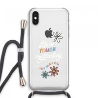 Tough Life: iPhone XS Max Transparant Hoesje met koord