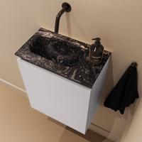 Toiletmeubel Mondiaz Ture Dlux | 40 cm | Meubelkleur Cale | Eden wastafel Lava Links | Zonder kraangat
