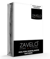 Zavelo Molton Hoeslaken (100% Katoen)-Lits-jumeaux (200x220 cm)