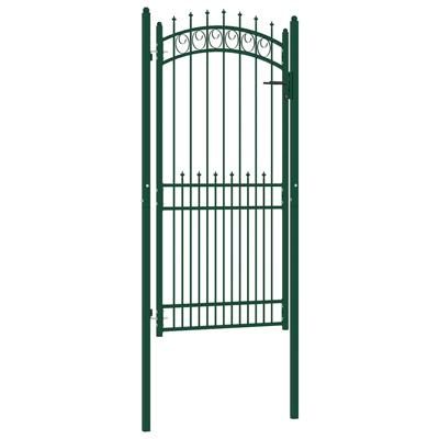 Poort met speerpunten 100x200 cm staal groen