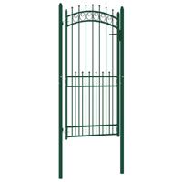Poort met speerpunten 100x200 cm staal groen