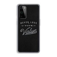 Never lose your value: OnePlus 9 Pro Transparant Hoesje Never lose your value: OnePlus 9 Pro Transparant Hoesje