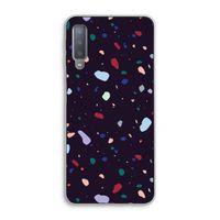 Dark Rounded Terrazzo: Samsung Galaxy A7 (2018) Transparant Hoesje