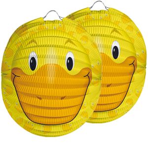 6x stuks dieren thema lampion eend 22 cm