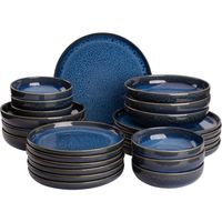 Palmer Serviesset Jory Stoneware 6-persoons 24-delig Blauw - thumbnail