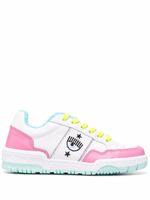 Chiara Ferragni baskets colour block à logo imprimé - Blanc