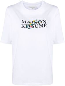 Maison Kitsuné t-shirt en coton à logo imprimé - Blanc