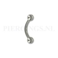 Wenkbrauwpiercing titanium 1.2 mm