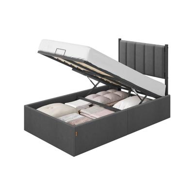 Bedframe met opbergruimte en comfortabel hoofdbord, 90 x 200 cm