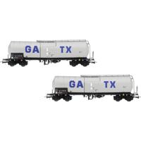 Rivarossi HR6667 H0 GATX, 2-delig Set geïsoleerde 4-assige Ketelwagen, S
