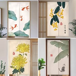 japanse noren gordijn deur cover deuropening gordijn paneel traditionele chinese schilderij deur tapijt scheidingswand gordijnen voor keuken sushi badkamer woonkamer slaapkamer miniinthebox