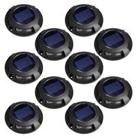 Set 10 stuks Solar Decklight Zwart