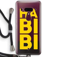 Habibi Blue: HTC U12+ Transparant Hoesje met koord