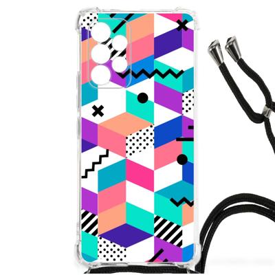 Samsung Galaxy A53 Shockproof Case Blokken Kleurrijk Samsung Galaxy A53 Shockproof Case Blokken Kleurrijk