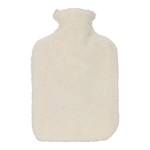 Warmwaterkruik - met extra zachte hoes - creme wit - 1,75L - kruik