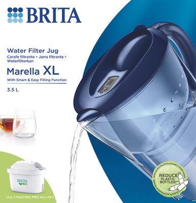 Brita Waterfilterkan Marella Blauw XL + 1 Maxtra Filterpatroon